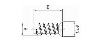 ЕВРО-винт потай.гол. D7.7 6.3х11 PZ никелир.